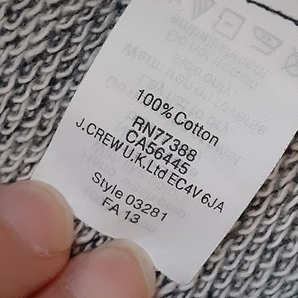 J. Crew Heathered Blue Rhinestone & Beaded Short Sleeve Cotton Sweatshirt - Picture 10 of 12